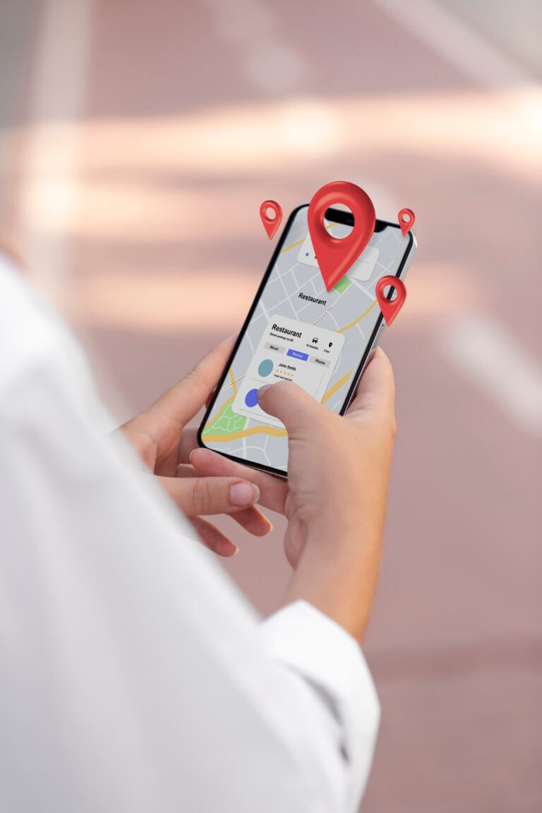 side view hands holding smartphone